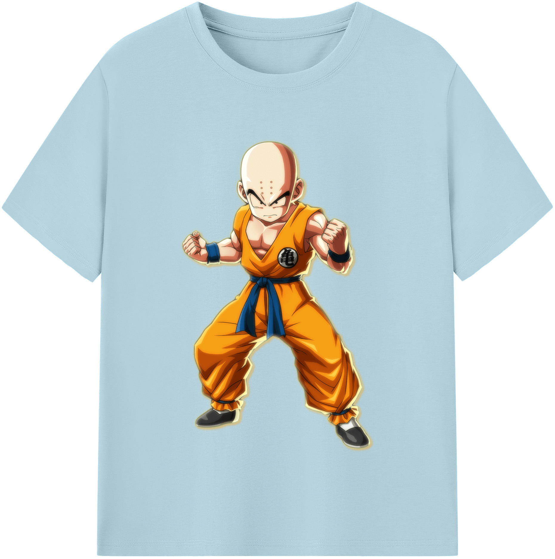 （画像用） ドラゴンボール クリリン DRAGON BALL krillin 綿100％半袖Tシャツ（フロントプリント）